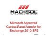 MachSol – Microsoft Approved Control Panel Vendor for Exchange 2010 SP2