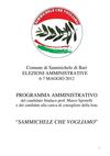 LISTA n. 1 - PROGRAMMA AMMINISTRATIVO del candidato Sindaco Marco Sportelli e dei candidati alla carica di...