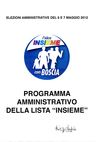 LISTA n. 3 - PROGRAMMA AMMINISTRATIVO del candidato Sindaco Filippo Boscia e dei candidati alla carica di consigliere...
