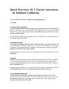 Quick Overview Of 5 Tourist Attractions In Southern California