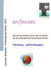 Concours de poésies 2012
