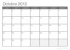 Calendrier du mois d'octobre 2012
