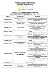 Programme du mois de Mai 2012