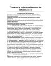 Procesos y sistemas técnicos de la información