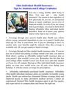 Ohio Individual Health Insurance – Tips for Students and College Graduates