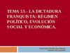 TEMA 53.- LA DICTADURA FRANQUISTA: RÉGIMEN POLÍTICO, EVOLUCIÓN SOCIAL Y ECONÓMICA. 