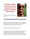 Strategies You MUST Know If You Ever Want To Stand A Chance Of Getting A Flat Stomach With 6