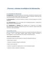 PROCESOS SISTEMAS TECNOLÓGICOS DE INFORMACIÓN
