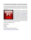 Hire Dedicated Flash Developer to Develop the Business