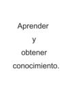 saber y aprender