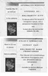 "Cité Sans Frontières / Solidarity City" notice of public workshop on May 22, 2012 in Montreal