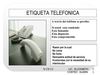 Etiqueta Telefonica