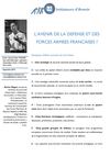 AVENIR DE LA DEFENSE ET DES FORCES ARMEES FRANCAISES