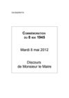 Commémoration du 8 mai 1945