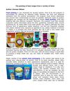 The packing of food ranges from a variety of them