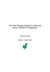 Pro-Poor Biofuels Outlook for Asia and Africa: ICRISAT’s Perspective 