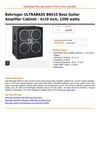 Behringer ULTRABASS BB410 Bass Guitar Amplifier Cabinet - 4x10 inch, 1200 watts