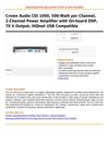 Crown Audio CDi 1000, 500-Watt per Channel, 2-Channel Power Amplifier with On-board DSP, 70 V Output