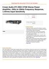 Crown Audio XTi 2002 475W Stereo Power Amplifier, 20Hz to 20kHz Frequency Response, 1.4Vrms Input Sensitivity