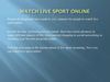 Watch Live Sport Online