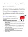 Easy and Safe E-Commerce Shopping Cart Solution