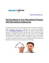 Get Excellence In Your Recruitment Practice with Recruitment Outsourcing