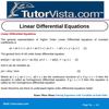 Linear Differential Equations