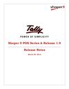 Shoper 9 POS Series A Release 1.9 Release Notes | Tally.ERP 9 | Tally Developer| Tally Intergation