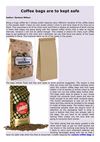 Coffee bags are to kept safe