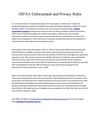 HIPAA Enforcement and Privacy Rules