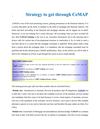 Strategy to get through CeMAP