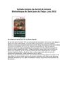 ACHATS ROMANS DE TERROIRS JUIN 2102