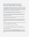 External Hemorrhoids Treatment - Overcome Them With Out Surgery