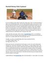 Baseball Betting Odds Explained