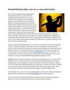 Baseball Betting Odds, your key to successful betting