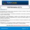 Anti Derivative of 2^ x
