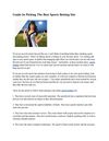 Guide In Picking The Best Sports Betting Site