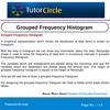 Grouped Frequency Histogram
