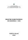 BOLETIM CLIMATOLÓGICO RONDÔNIA 1999