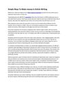Simple Ways To Make money In Article Writing