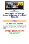 Watch Hell’s Kitchen (US) Season 10 Episode 4 15 Chefs Compete