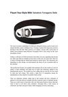 Flaunt Your Style With Salvatore Ferragamo Belts 
