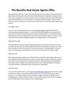 The Benefits Real Estate Agents Offer