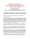 Speaking in Public Fear and Triumph