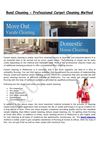 Bond Cleaning - Professional Carpet Cleaning Method