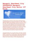 Amrapali Heartbeat City 9999684905,Amrapali Heartbeat City Sector 107 Noida