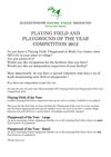 Gloucestershire Playing Field and Playground of the Year Competition 2012