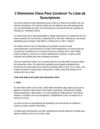 2 Elementos Clave Para Construir Tu Lista de Suscriptores