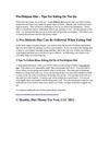 Pre-Dialysis Diet – Tips For Eating On The Go
