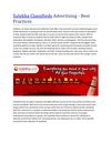Sulekha Classifieds Advertising - Best Practices